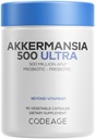 Codeage Akkermansia Muciniphila Probiótico Ultra - Alta Potency 500M AFUs Akkermansia Probiótico Suplemento - Melhorado Probiótico diário & Prebiótico, Chicory Inulin - 3-Month Supply - 90 Cápsulas