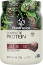 PlantaFusion Complete Vegan Protein Powder - Pó de proteína baseada em plantas com BCAAs, Enzimas Digestivas e proteína de ervilha - Keto, Sem glúten, Soja livre, Não lácteos, Sem açúcar, Não-GMO - Veludo vermelho 1 lb