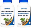 Nutricost Glucomannan 1.800mg por serviço, 180 cápsulas (2 frascos)