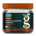 Gaia Herbs Turmeric Supreme pastilhas de força extra - Suporta alívio inchante para ajudar a manter um estilo de vida ativo - limão Ginger Flavor - 60 Vegan chicletes orgânicos (20-fornecimento dia)