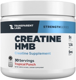 Laboratório Transparente Creatina HMB - Creatina Monohidrato em pó com HMB para o crescimento muscular, aumento da força, aumento da potência de saída de energia e melhoria do desempenho atlético - 30 Servings, Tropical Punch