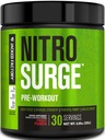 Fábrica Jacked NITROSURGE Pre Treino Suplemento - Energia sem fim, Ganhos de força instantâneos, Foco claro e Bombas Intensas - NO Booster & Powerful Pré-treino Energia Pó - 30 Servings, Fruit Punch