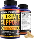 Suplementos de próstata para homens - 90 Cápsulas de Saúde da Próstata Natural - Sementes de abóbora, Pigeum e Serra Palmetto para homens Controle de bexiga e suporte de trato urinário saudável - Made in USA