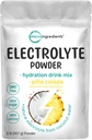 Micro Ingredientes Hydration Electrolyte Powder, 2 lb (139 Servings) Piña Colada Flavor (1.000mg) Alta Potássio + Água de coco □ Sem Açúcar, Keto Friendly □ Não-GMO