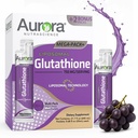 Aurora Nutrascience Mega-Liposomal Líquido Glutationa, Immune & Antioxidante Gut Health Support Supplement, 750 mg por serviço, Não-GMO, Açúcar-Livre, 32 Pacotes de serviço único