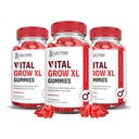 Laboratórios Justificados (3 Pacote Vital Grow XL Performance Gummies 1000MG Fórmula avançada Formulado com ACV Pomegranate Beet Juice Pó B12 Vegan Non GMO 180 Gummys