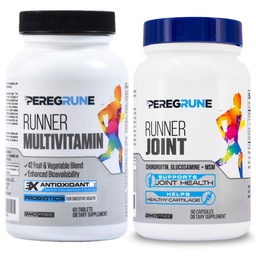 Multivitamin Runner & Suplemento de suporte conjunto – Antioxidantes, Complexo de vitamina B, Probióticos para a Saúde, Energia, Endurance, Recuperação - Glucosamina Chondroitin, MSM – GMP Running Supplements