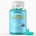 L-Lysine Gummies 1000mg, 5 em 1 força extra para suporte imunológico, saúde da pele e do lábio, suplemento de lisina mastigável para crianças adultos, 60 contagem