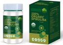 100% de espirulina orgânica certificada em pó 4,23 oz/120g rica em beta-caroteno (Vitamina A) e B-12 com naturalmente ocorrendo GLA,Vega não-GMO-Suplemento Superalimentar