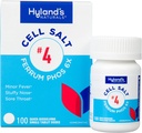 Hyland's No. 4 Cell Salt Ferrum Phos 6X Comprimidos, Descongestionante e Sinus Alief, Suplemento Inflamação, Alívio Natural dos Sintomas de Frio e Febre, Comprimidos de dissolução rápida, 100 Contagem