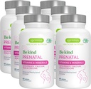 Igennus Multivitamina pré-natal metilada para mulheres, Folato para MTHFR, Alta Absorção, Puro e Limpo, Ferro Gentil, Colina, Cálcio e Magnésio, Vitaminas Vegan Gravidez, Halal, Não-GMO, 60 Comprimidos x 6