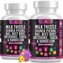 Cardo de leite NAC Chanca Piedra Beterraba raiz alcachofra dentelion raiz - Suplemento de fígado Plus Astragalus TUDCA Choline & Ginger- 120 contagem