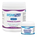 KALA SAÚDE MSMPure Coarse Flakes 1lb e Muscle & Joint Cream 2 onças Bundle