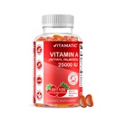 Vitamina sem açúcar Vitamina A 25000 UI Gummies (Retinil Palmitate) - Natural Strawberry Flavor - 120 pastilhas à base de pectina (1 garrafa)