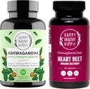 Feliz saudável Hippie Beetroot Cápsulas & Organic Ashwagandha Stress Support Suplemento Cápsulas