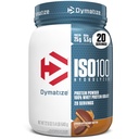 Dymatize ISO100 Whey Protein Powder Isolate, Chocolate Manteiga de amendoim, 25g de proteína, 5,5g BCAAs, Menos de 120 Cal., Gluten Free, 1g de gordura, 1g de açúcar, 2g de carboidratos (20 Servões)