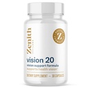 Zenith Labs Visão 20 Vitaminas Oculares - Lutein, Zeaxanthin, e Bilberry Extract - Suporta Strain Eye, e Saúde dos Olhos - Mistura Carotenóide