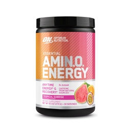 Optimum Nutrition New Flavor Amino Energy - Pré-treino com Chá Verde, BCAA, Aminoácidos, Keto Friendly, Extrato de Café Verde, Pó de Energia - Tropical Sunrise, 30 Servings (Pacote em Maio Vary)