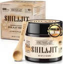 Geloo Shilajit Puro Himalaia Resina Orgânica Shilajit 60 Grams - Natural Shilajit Resin - Ouro grau 100% Shilajit - com 85+ Trace Minerals & Fulvic