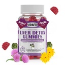 VIDAVITE Liver Cleanse Detox & Repair Gummies - sem açúcar, EUA-Made, 1500mg Suplemento de cardo de leite com alcachofra, dente-de-leão e 20+ Ervas — Suplemento de suporte ao fígado para homens e mulheres (60 Gummies Vegan)