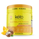 Keto Vitals Eletrólitos em pó - Açúcar grátis Keto Eletrólitos em pó com potássio, magnésio, sódio e cálcio - Sem açúcar Eletrólito Drink Mix & Hydration Powder, 60 Servings, Abacaxi Coco