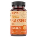 Deva Vegan Omega-3 Flaxseed Oil Supplement - 1000 MG por serviço - Frio-Pressed & não refinado - Óleo de peixe alternativa - com Omega-3 ALA - 90 Cápsulas, 1-Pack