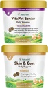 NaturVet – Pele & Casaco Plus Ómegas para gatos – 60 mastigação suave □ Suporta pele saudável & casaco lustroso & VitaPet Vitaminas diárias sênior para gatos, Formulado para fornecer minerais essenciais, 90 g, 60 contagem