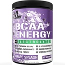 EVL BCAAs Aminoácidos Pó - BCAA Energia Pré-treino Pó para Recuperação Músculo Crescimento e Endurance Lean - Reidratação Pós-treino Recuperação Beber com 6 Eletrólitos Chave - Grape Splash