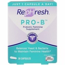RepHresh Pro-B Vaginal Probiótico Feminino Suplemento Uma garrafa 30 contagem