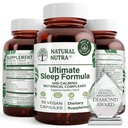 Natural Nutra Ultimate Sleep Formula, Camomila para apoiar o relaxamento e reduzir a ansiedade noturna, ajudá-lo a dormir mais rápido, 50 cápsulas