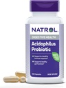 Natrol Acidophilus Probiotic 100 mg, Suplemento dietético para a função gut saudável, cápsulas de saúde digestivas para adultos, 100 cápsulas, até um fornecimento de 33 dias