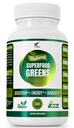 Orgânico Vegan Super Greens Cápsulas com Ashwagandha - Imune Suporte com todos os nutrientes alimentares naturais chlorela, Moringa, espirulina, açafrão, Kale. Melhore a digestão, aumente a energia - pílulas de detox