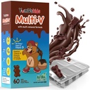 YUM-V'S - Crianças Ursos de Chocolate multivitamínicos - Multivitamínico para Crianças Suplemento - 16 Vitaminas & Minerais - Vitaminas Incluindo D, Zinco, C, Complexo B & Mais, 60 pacote de contagem de 1