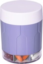 Betife extra grande suplemento organizador, garrafa organizador de pílulas semanal, dispensador diário de pílulas com 7 grandes compartimentos, organizador para segurar 7 dias de medicação de vitamina, 21 rótulos e uma escova de limpeza (Purple)