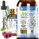 Uricel - Suporte avançado de ácido úrico e suplemento de limpeza - Suporte conjunto e renal - Entrega líquida para melhor absorção - Tart Cherry, Chanca Piedra, Sementes de aipo e açafrão - 2 fl oz