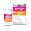 Florajen Acidophilus Alta potência Refrigerado Suporta Saúde Geral, 20 bilhões de UFCs para benefícios probióticos potentes, sem sabor, 60 contagem