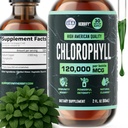 HERBIFY Clorophyll Drops - Clorophyll líquido para o suporte do sistema de impulso energético e imunológico - Made in USA - Clorophyll Liquid Drops para detox do corpo, desodorante interno e melhorar a pele - 2 Oz