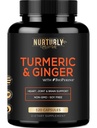 Curcumina Turmérica com BioPerine & Ginger, Pimenta Preta e 95% Curcuminóides - Suplementos Turméricas de Alta Absorção para Saúde Hearth - Não-GMO, Glúten Grátis - 120 Cápsulas