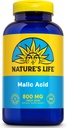 Vida da natureza Ácido Malico Suplemento 800 mg - função muscular saudável e suporte de energia celular - ácido de fruta dietética - 60-dia dinheiro de volta Garantia, Lab verified - 250 Servings, 250 Cápsulas