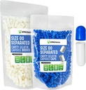XPRS Nutra Cápsulas Separadas Tamanho 00-1000 Contagem Cápsulas Gelatina Vazias Separadas em Sacos - Premium Vazio 00 Comprimidos para Preenchimento Suplemento DIY (azul/branco)