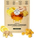 Naturals Apicultor calmante mel gengibre limão gotas de tosse - apoio imunológico com vitamina D, zinco e própolis garganta calmantes Lozenges, 14 Ct