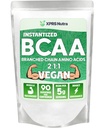XPRS Nutra BCAA Pó - Suplemento de Aminoácidos para Homens - Suplementos de treino de BCAA sem sabor - Suplementos de ginásio para Homens - Suplemento de Aminoácidos para Mulheres para o Ginásio Pós-treino Recuperação (1 Libra)
