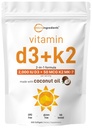Micro Ingredientes Vitamina D3 2.000 UI + K2 MK-7 50 mcg, 300 Softgels ; Virgin Coconut Oil