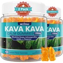 Kava Kava Gummies, Açúcar sem chicletes calmas w/Rhodiola Rosea, Ashwagandha, L-Theanina, GABA, Melatonina-Free Kava Mistura para Relaxamento, Calmo e Foco - Alternativa para Kava em pó Cápsulas, Vegan 120 Ct