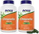 Agora chlorela 1000mg Comprimidos - 200 Contagem (Pacote de 2) - Natural Occurring Chlorophyll, Beta-Caroteno - Não-GMO, Vegan - Verde Super Suplemento Alimentar para Mulheres e Homens