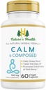 Saúde da Natureza Calmo e Composto – Raiz Valeriana e Paixão Flower Formula – alívio de estresse diário – suplemento de relaxamento – 1000 mg por serviço – 60 Cápsulas Vegetarianas