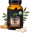 Músculo orgânico Tongkat Ali para homens, 500mg - Pure & Potent USDA Eurycoma Longifolia Root Supplement 60 Count – Wild Grown masculino saúde Hormônio Suporte para desempenho masculino, Drive & Energizer
