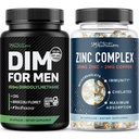 Complexo de Zinco de testosterona e 300mg Suplemento DIM para homens para Metabolismo de Estrogênio e Apoio de Testosterona