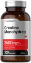 Horbäach Creatina Cápsulas mono-hidratadas □ 3500mg □ 300 Contagem Não-GMO e Suplemento sem glúten
