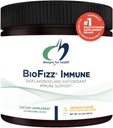 Desenhos para a saúde BioFizz Imune Powder - Vitamina C Bebida Mix Suplemento com Bioflavonóides, Zinco, 2000 UI Vitamina D + E - Fizzy Orange Flavor + Apoio Antioxidante (30 Servings / 120g)
